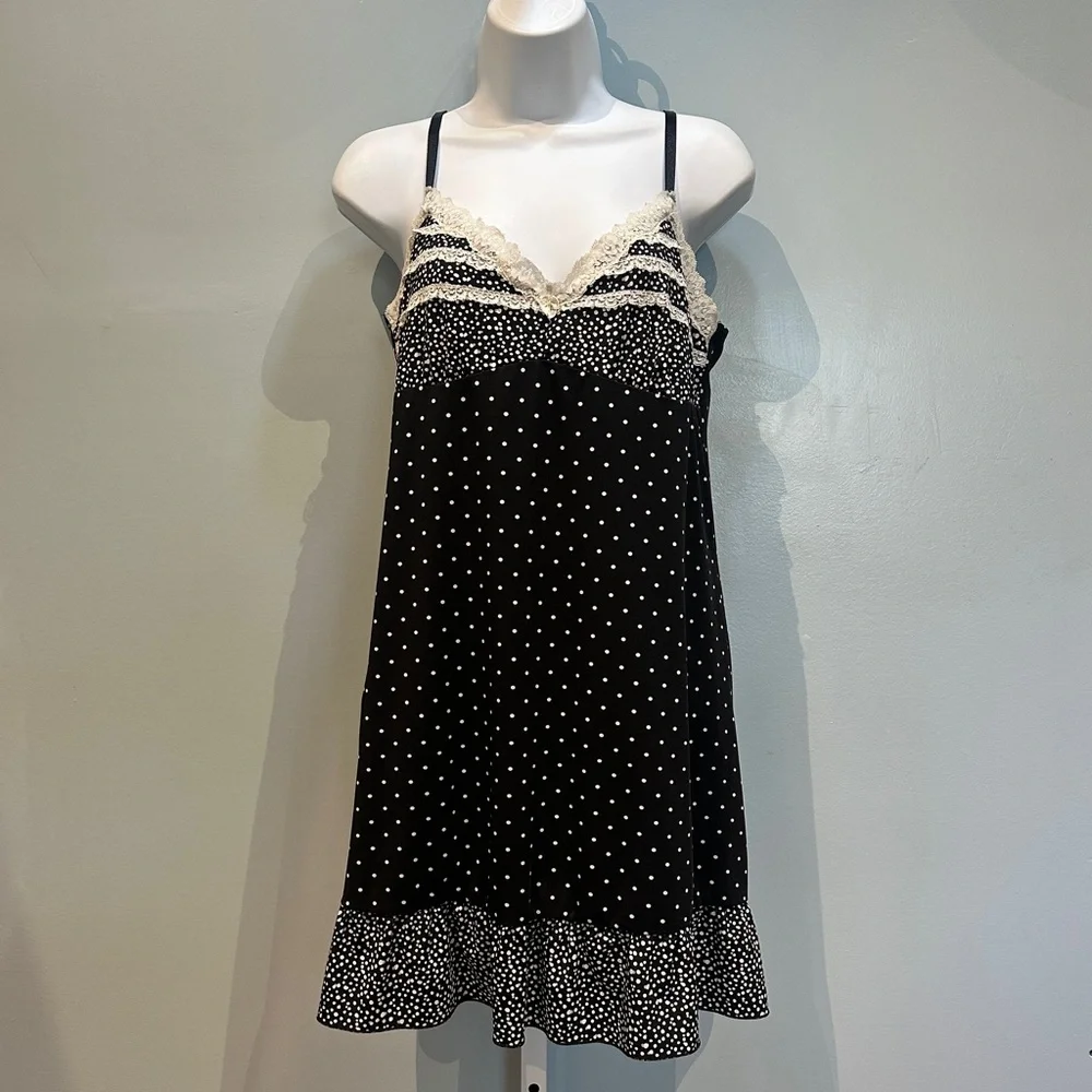 Victoria’s Secret Marilyn Monroe Black and White Polka Dot Slip Dress XL